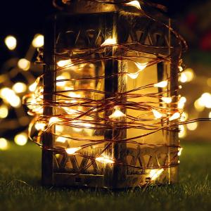 Solar Christmas Wedding Party Fairy Copper Wire LED String Light