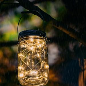 Solar Mason-Jar with Chrstimas Party Fairy LED String Light 