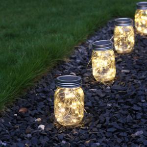 Solar Mason-Jar with Chrstimas Party Fairy LED String Light 
